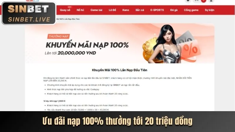Thưởng nạp tiền hàng ngày Fun88